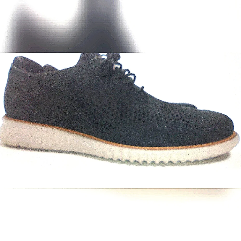 Cole Haan 2.0 ZEROGRAND LASER WING Black Leather Oxfords Loafers Size‎ 10.5 Wide - Picture 7 of 15